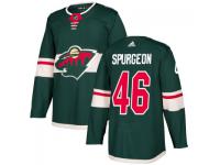 Men's Minnesota Wild #46 Jared Spurgeon adidas Green Authentic Jersey