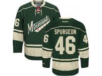 Men's Minnesota Wild #46 Jared Spurgeon Reebok Green Third Authentic NHL Jersey