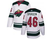 Men's Minnesota Wild #46 Jared Spurgeon Reebok White Away Authentic NHL Jersey