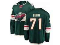 Men's Minnesota Wild #71 J.T. Brown Green Home Breakaway NHL Jersey