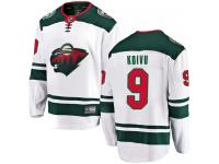 Men's Minnesota Wild #9 Mikko Koivu White Away Breakaway NHL Jersey