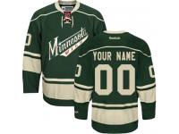 Men's Minnesota Wild Reebok Green Third Authentic Customized NHL Jersey