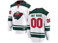 Men's Minnesota Wild White Away Breakaway Customized NHL Jersey