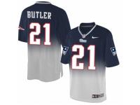 Men's Nike New England Patriots #21 Malcolm Butler Limited Navy Grey Fadeaway NFL Jersey
