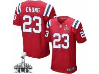 Men's Nike New England Patriots #23 Patrick Chung Elite Red Alternate Super Bowl XLIX NFL Jersey