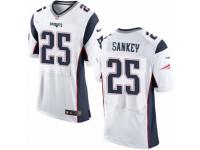 Men's Nike New England Patriots 25 Bishop Sankey Elite White NFL Jersey