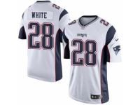 Men's Nike New England Patriots #28 James White Limited White NFL Jersey
