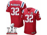 Men's Nike New England Patriots #32 Devin McCourty Elite Red Alternate Super Bowl LI 51 NFL Jersey