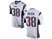 Men's Nike New England Patriots #38 Brandon Bolden Game White NFL Jersey
