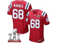 Men's Nike New England Patriots #68 LaAdrian Waddle Elite Red Alternate Super Bowl LI 51 NFL Jersey