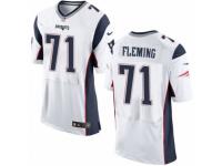 Men's Nike New England Patriots #71 Cameron Fleming Elite White NFL Jersey