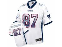 Men's Nike New England Patriots #87 Rob Gronkowski Limited White Drift Fashion NFL Jersey