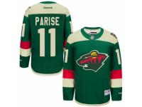 Men's Reebok Minnesota Wild #11 Zach Parise Premier Green 2016 Stadium Series NHL Jersey