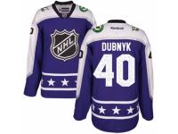 Men's Reebok Minnesota Wild #40 Devan Dubnyk Purple Central Division 2017 All-Star NHL Jersey