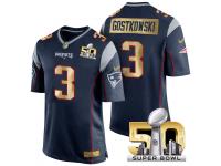 Men's Superbowl 50 New England Patriots #3 Stephen Gostkowski Team Color Jersey