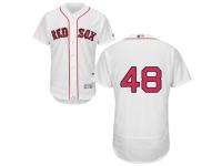 MLB Boston Red Sox #48 Pablo Sandoval Men White Authentic Flexbase Collection Jersey
