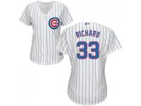 MLB Chicago Cubs #33 Clayton Richard Women White Cool Base Jersey