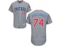 MLB Chicago Cubs #74 Dan Vogelbach Men Grey Authentic Flexbase Collection Jersey