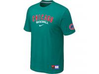 MLB Men Chicago Cubs Nike Practice T-Shirt - Aque Green