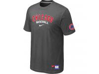 MLB Men Chicago Cubs Nike Practice T-Shirt - Dark Grey