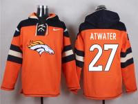 NFL Denver Broncos #27 Steve Atwater Men Orange Pullover Hoodie