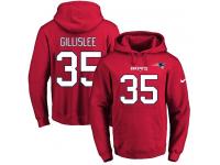 NFL Men's Nike New England Patriots #35 Mike Gillislee Red Name & Number Pullover Hoodie