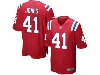 Nike Cyrus Jones Game Red Alternate Youth Jersey - NFL New England Patriots #41