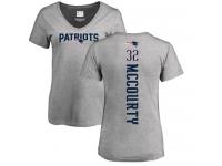 Nike Devin McCourty Ash Backer V-Neck Women's - NFL New England Patriots #32 T-Shirt