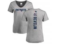 Nike James Develin Ash Backer V-Neck Women's - NFL New England Patriots #46 T-Shirt