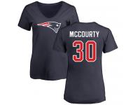 Nike Jason McCourty Navy Blue Name & Number Logo Slim Fit Women's - NFL New England Patriots #30 T-Shirt