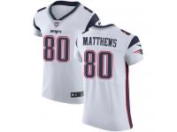Nike Jordan Matthews Elite White Road Men's Jersey - NFL New England Patriots #80 Vapor Untouchable