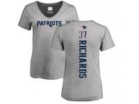 Nike Jordan Richards Ash Backer V-Neck Women's - NFL New England Patriots #37 T-Shirt