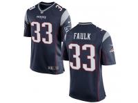 Nike Kevin Faulk Game Navy Blue Home Youth Jersey - NFL New England Patriots #33
