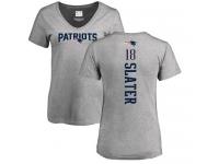 Nike Matthew Slater Ash Backer V-Neck Women's - NFL New England Patriots #18 T-Shirt