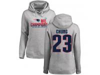 Nike Patrick Chung Heather Gray 2017 AFC Champions Women's - NFL New England Patriots #23 Pullover Hoodie