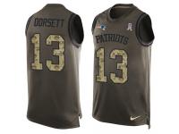 Nike Phillip Dorsett Green Men's Jer44sey - NFL New England Patriots #13 Salute to Service Tank Top