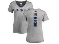 Nike Shaq Mason Ash Backer V-Neck Women's - NFL New England Patriots #69 T-Shirt