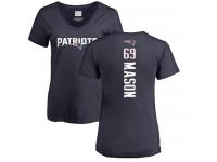 Nike Shaq Mason Navy Blue Backer Women's - NFL New England Patriots #69 T-Shirt