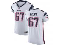 Nike Trent Brown Elite White Road Men's Jersey - NFL New England Patriots #67 Vapor Untouchable