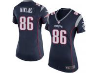 Nike Troy Niklas Game Navy Blue Home Women's Jersey - NFL New England Patriots #86