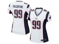 Nike Vincent Valentine Game White Road Women's Jersey - NFL New England Patriots #99