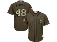 Red Sox #48 Pablo Sandoval Green Salute to Service Stitched Baseball Jersey