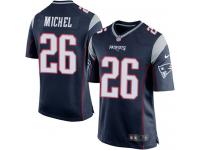 Sony Michel Youth Game Navy Blue Jersey_ Nike NFL New England Patriots Home #26