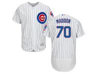 White Joe Maddon Men #70 Majestic MLB Chicago Cubs Flexbase Collection Jersey