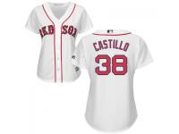 White Rusney Castillo Women #38 Majestic MLB Boston Red Sox 2016 New Cool Base Jersey