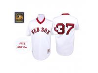 White Throwback Bill Lee Men #37 Mitchell And Ness MLB Boston Red Sox Jersey