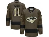 Wild #11 Zach Parise Green Salute to Service Stitched NHL Jersey