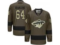 Wild #64 Mikael Granlund Green Salute to Service Stitched NHL Jersey