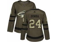 Women Adidas Minnesota Wild #24 Matt Dumba Green Salute to Service NHL Jersey