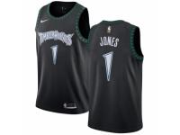Women Nike Minnesota Timberwolves #1 Tyus Jones Swingman Black Hardwood Classics Jersey